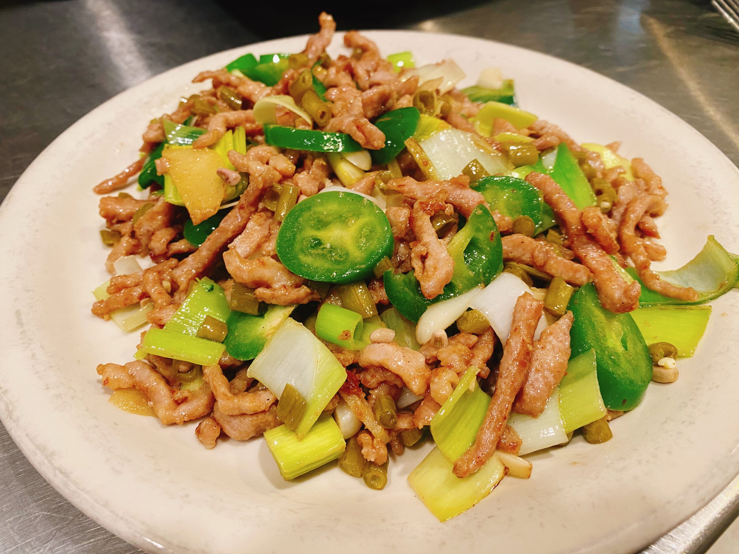 酸豆角炒肉丝 Hot & Sour Pork Silk